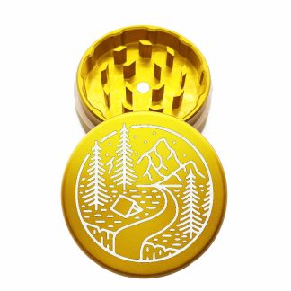 USA Made: Tent Camping, The Puck® Grinder, Gen II, Gold, 63mm, 2-Piece