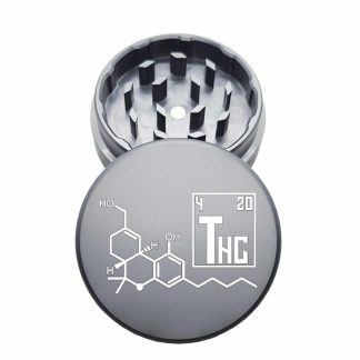 USA Made: THC Molecule, The Puck® Grinder, Gen II, Grey, 63mm, 2-Piece