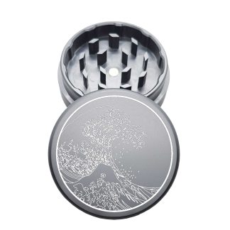 USA Made: The Great Wave Off Kanagawa, The Puck® Grinder, Gen II, Grey, 63mm, 2-Piece