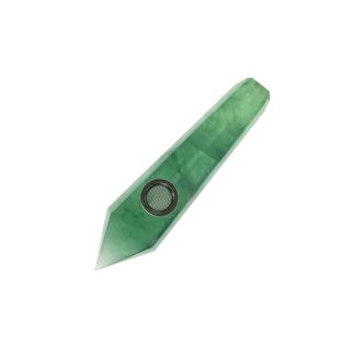 Green Fluorite Gemstone Pipe with Screen (Style #27)