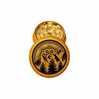 MTMD Mini Wooden Weed Grinder – Compact 2PC Herb Grinder