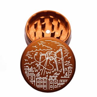 USA Made: Aliens, The Puck® Grinder, Gen II, Orange, 63mm, 2-Piece