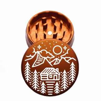 USA Made: Cabin Trees, The Puck® Grinder, Gen II, Orange, 63mm, 2-Piece