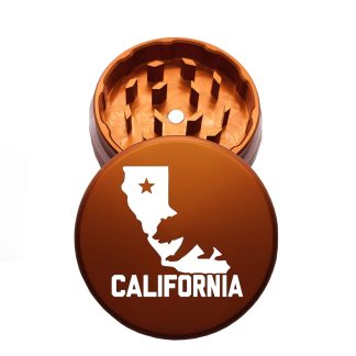 USA Made: Cali Bear, The Puck® Grinder, Gen II, Orange, 63mm, 2-Piece