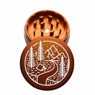 USA Made: Tent Camping, The Puck® Grinder, Gen II, Orange, 63mm, 2-Piece