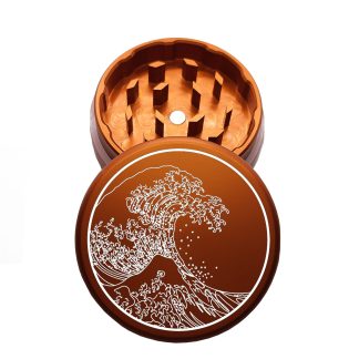 USA Made: The Great Wave Off Kanagawa, The Puck® Grinder, Gen II, Orange, 63mm, 2-Piece