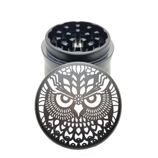 Owl Mandala Black Mini Weed Grinder – Best Small Herb Grinder