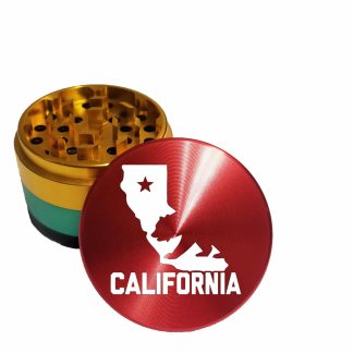 Cali Bear Rasta Edition Aluminum Grinder – Premium Large Weed Crusher