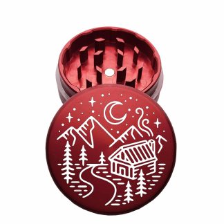 USA Made: Cabin River, The Puck® Grinder, Gen II, Red, 63mm, 2-Piece