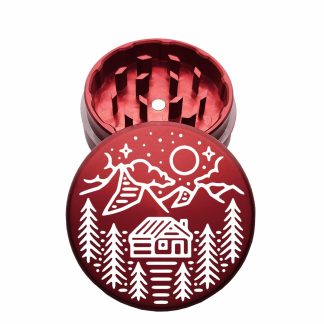 USA Made: Cabin Trees, The Puck® Grinder, Gen II, Red, 63mm, 2-Piece