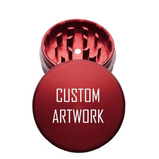 USA Made: Your Custom Artwork, The Puck® Grinder, Gen II, Red, 63mm, 2-Piece