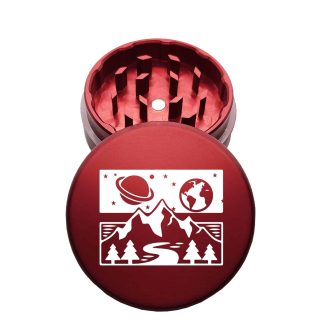 USA Made: Space Mountain, The Puck® Grinder, Gen II, Red, 63mm, 2-Piece