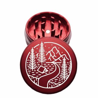 USA Made: Tent Camping, The Puck® Grinder, Gen II, Red, 63mm, 2-Piece