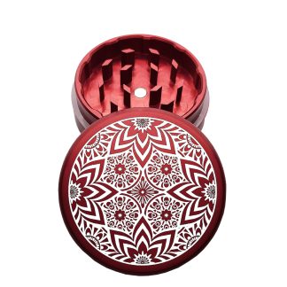 USA Made: Trippy Hippie, The Puck® Grinder, Gen II, Red, 63mm, 2-Piece