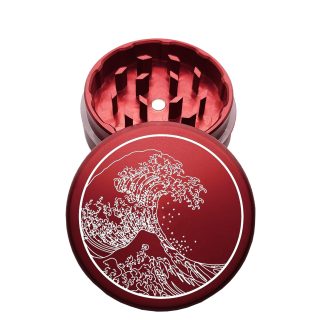 USA Made: The Great Wave Off Kanagawa, The Puck® Grinder, Gen II, Red, 63mm, 2-Piece