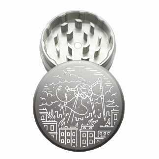 USA Made: Aliens, The Puck® Grinder, Gen II, Silver, 63mm, 2-Piece