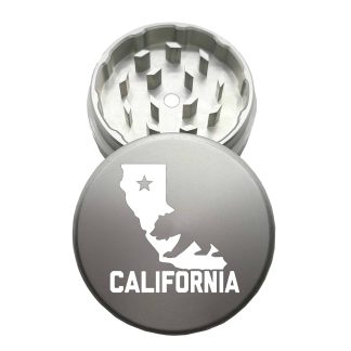 USA Made: Cali Bear, The Puck® Grinder, Gen II, Silver, 63mm, 2-Piece