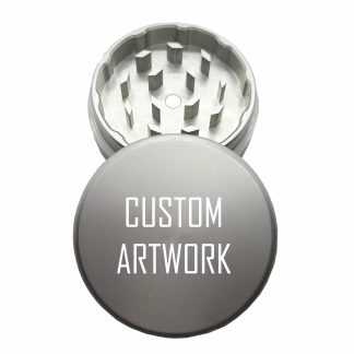 USA Made: Your Custom Artwork, The Puck® Grinder, Gen II, Silver, 63mm, 2-Piece
