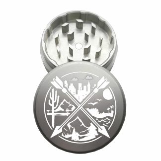 USA Made: NSEW, The Puck® Grinder, Gen II, Silver, 63mm, 2-Piece