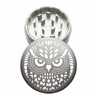 USA Made: Owl, The Puck® Grinder, Gen II, Silver, 63mm, 2-Piece
