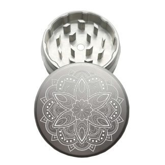 USA Made: Rose, The Puck® Grinder, Gen II, Silver, 63mm, 2-Piece