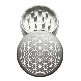 USA Made: Sacred Geometry, The Puck® Grinder, Gen II, Silver, 63mm, 2-Piece