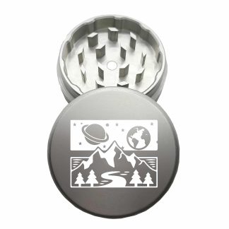 USA Made: Space Mountain, The Puck® Grinder, Gen II, Silver, 63mm, 2-Piece