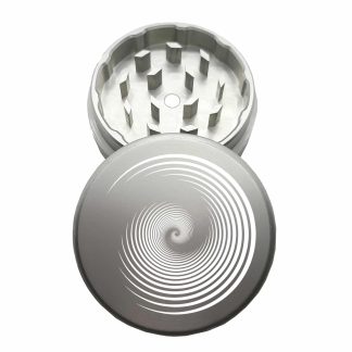 USA Made: Swirly, The Puck® Grinder, Gen II, Silver, 63mm, 2-Piece