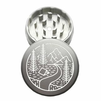 USA Made: Tent Camping, The Puck® Grinder, Gen II, Silver, 63mm, 2-Piece