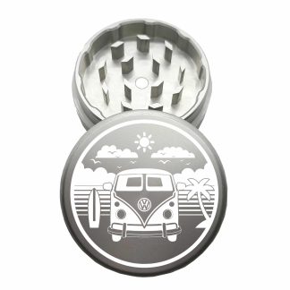 USA Made: Van Life, The Puck® Grinder, Gen II, Silver, 63mm, 2-Piece