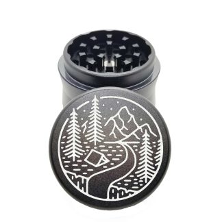 Tent Camping Black Mini Weed Grinder – Portable Pocket Herb Grinder
