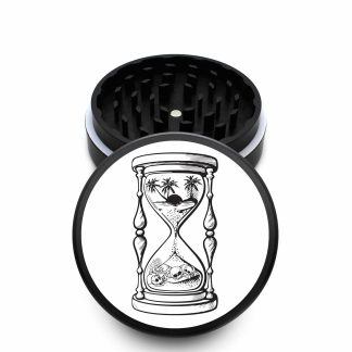 USA Made The Puck® Grinder: Time, Black, 3.500 inch [90mm], 2 Piece