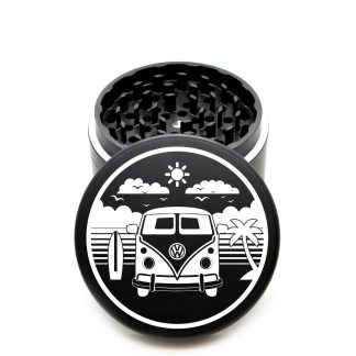 USA Made The Puck® Grinder: Van Life – 90mm Black Aluminum Cannabis Grinder