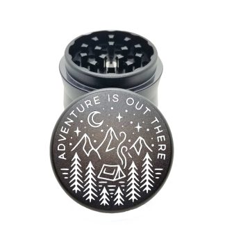 Adventure Black Compact Herb Grinder – #1 Mini 4 Piece Weed Grinder