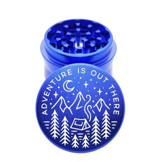 Adventure Blue Small Weed Grinder – Portable 4 Part Herb Grinder