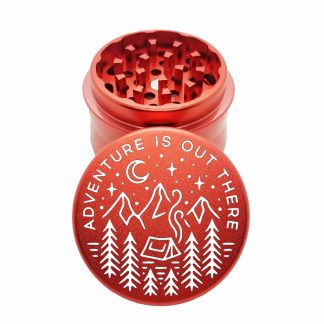 Adventure Red Aluminum Weed Grinder – 2" 4 Piece Grinder
