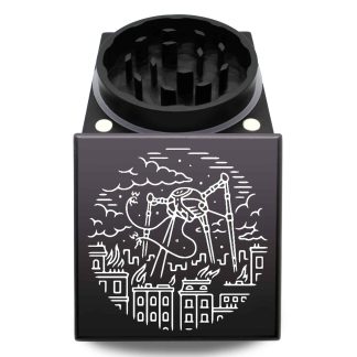 Aliens USA Built Block Herb Grinder – Smooth Grinding 65mm Weed Crusher