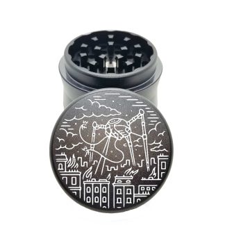 Aliens Black Mini Metal Herb Grinder – #1 Compact Weed Grinder