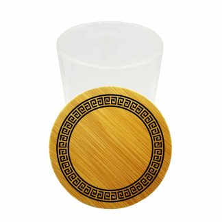 Aztec Design Cannabis Storage Jar 200ml – Air Tight Weed Stash Container with Bamboo Top