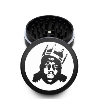 USA Made The Puck® Grinder: The Notorious B.I.G., Black, 3.500 inch [90mm], 2 Piece
