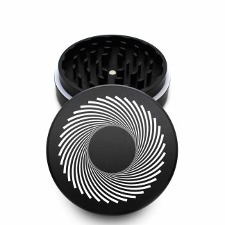 USA Made The Puck® Grinder: Black Hole, Black, 3.500 inch [90mm], 2 Piece