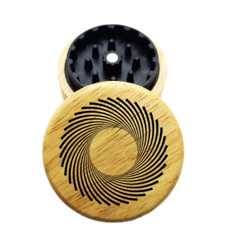 The Hybrid™ Mini Grinder: Black Hole – Wood Top Herb Grinder 2.3" Mini Grinder