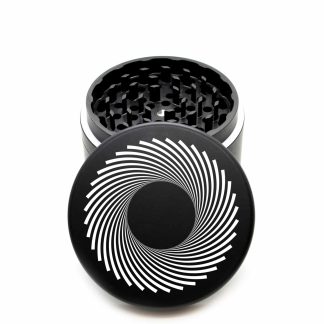 USA Made The Puck® Grinder: Black Hole – 90mm Black CNC Aluminum Grinder