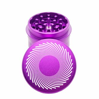 Black Hole Purple Aluminum Herb Grinder – Portable 4 Piece