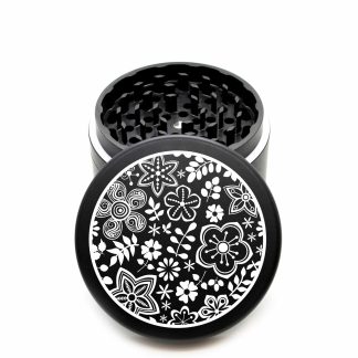 USA Made The Puck® Grinder: Bloom – Large 90mm Black Cannabis Grinder