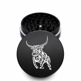 USA Made The Puck® Grinder: Taurus, Black, 3.500 inch [90mm], 2 Piece
