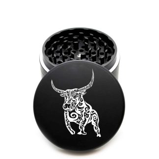 USA Made The Puck® Grinder: Taurus – Large 90mm Black Weed Grinder