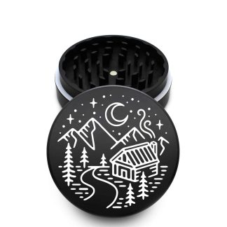 USA Made The Puck® Grinder: Cabin River, 3.500 inch [90mm], 2 Piece