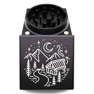 Cabin River American Made Cubed Weed Grinder – Smooth Grinding Dual Piece Herb Crusher