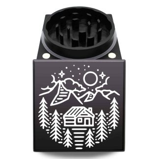 Cabin Trees USA Built Large Square Weed Grinder – Best Dual Piece Herb Crusher